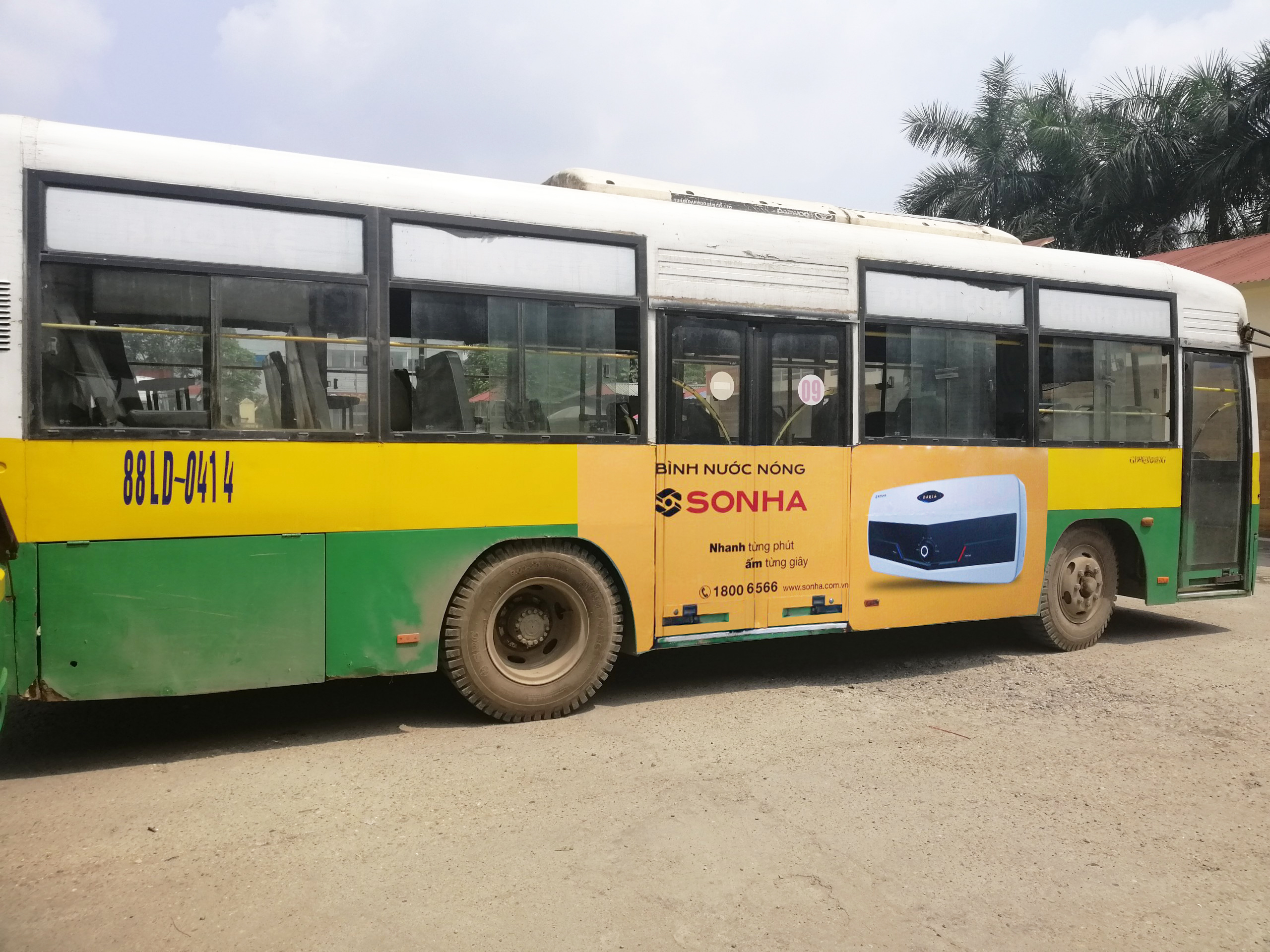 Quảng cáo xe bus tuyến 09 - Xe bus Vĩnh Phúc